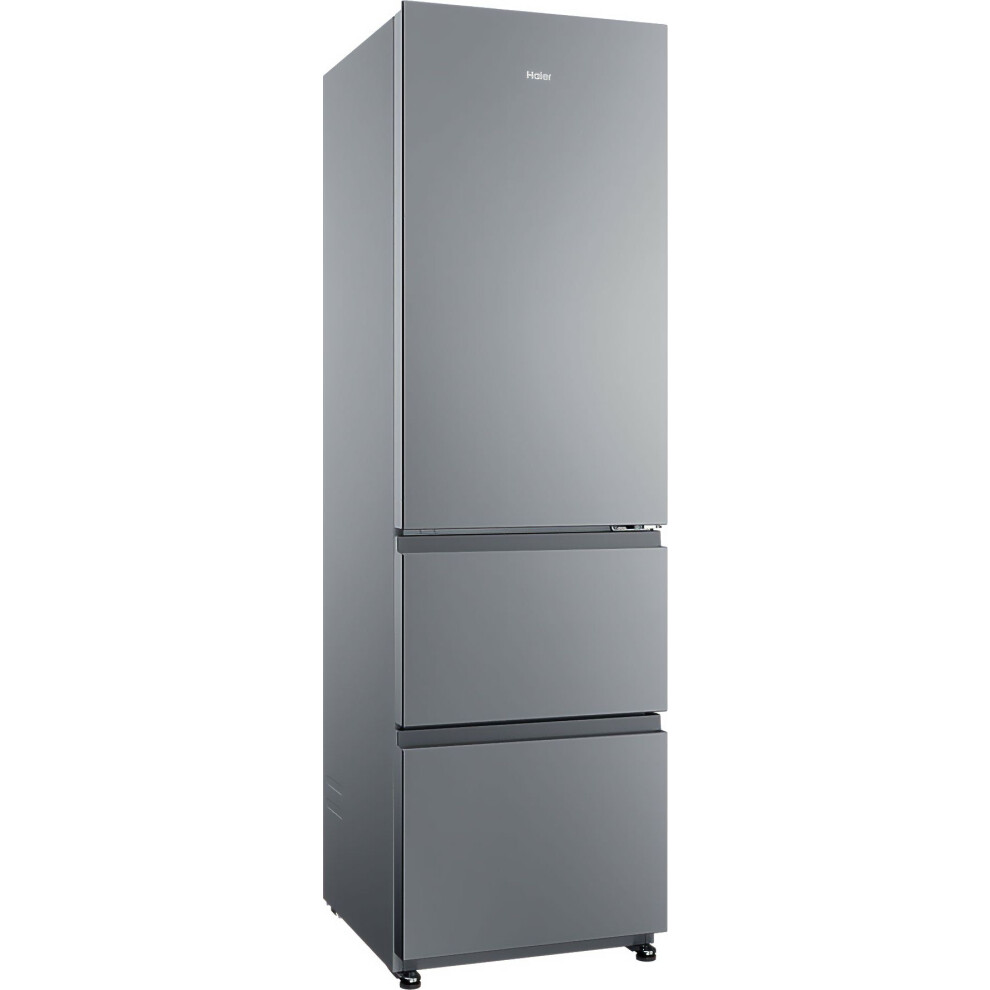 Haier 3D 55 Series 3 HTR3518ENMXK 185cm High 60/40 No Frost Fridge Freezer - Stainless Steel Effect - E Rated