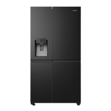 Hisense PureFlat American Fridge Freezer - Black Stainless Steel - C Rated