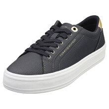 (7) Tommy Hilfiger Essential Vulc Sneaker Womens Casual Trainers in Space Blue