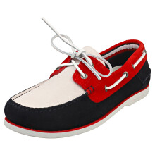 (10.5) Tommy Hilfiger Core C Block Mens Boat Shoes in Red White Blue