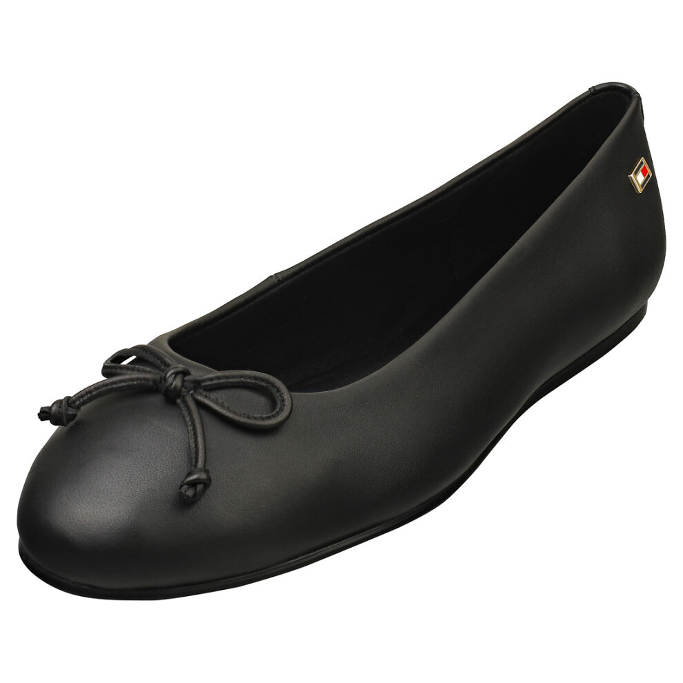 (6) Tommy Hilfiger Essential Chic Womens Ballerina Shoes in Black