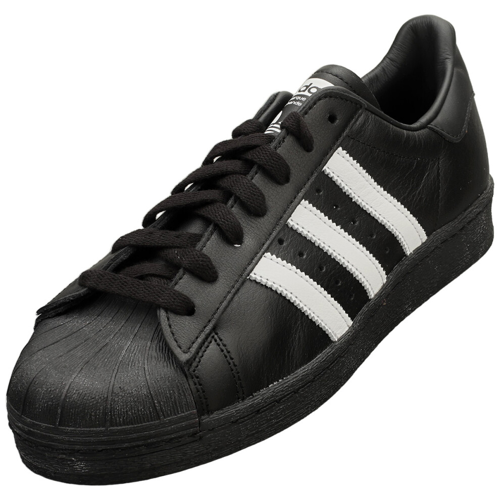 (8) adidas Superstar 82 Mens Classic Trainers in Black White