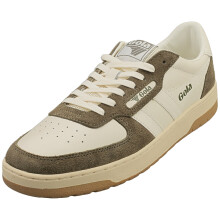 (7) Gola Hawk 89 Mens Fashion Trainers in Off White Khaki
