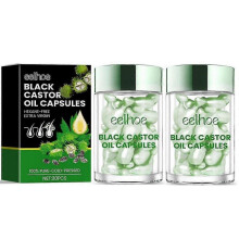 2pcs Castor Oil Hair Essential Oil Capsule Nourishing Anti Hair Loss Treatment Dry Scalp Repair Damaged Smoothing Silky Serum Capsules