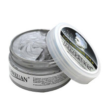 (Granny grey)9 Color Hair Color Wax Men Diy Mud One-time Molding Paste Dye Cream Hair Gel for Hair Coloring Styling Silver Grey 100ml