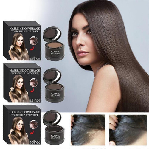 3pcs Hairline Powder Hair Colour Edge Control Coverage  brown Hair Shadow Root Up Coverage 2