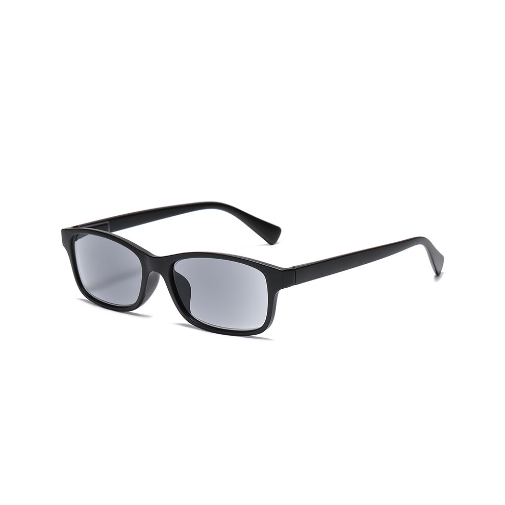 Black/Gray (+1.0, Matte ) Tinted Reading Glasses Sunglasses Readers Rectangle + 1.0 ~ 4.0