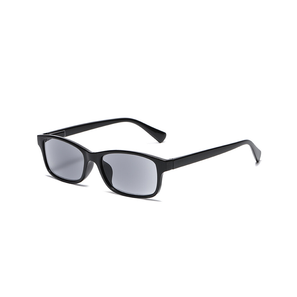 (+2.5, Black) Gray Tinted Reading Glasses Sunglasses Readers Rectangle + 1.0 ~ 4.0-image-OPC-PHDKJSV-NEW