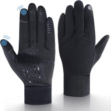 Warm Touchscreen Gloves for Women Men - Winter Cycling Gloves Non-Slip Windproof - Heated Gloves for Cycling Running Hiking Driving-L