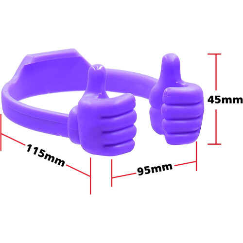 Universal Flexible Thumb Smartphone Tablet Mount Holder - Purple 2