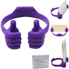 Universal Flexible Thumb Smartphone Tablet Mount Holder - Purple