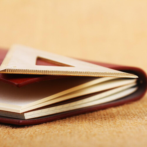 Copper Ruler Office Drawing Ruler With Anti-Skid Cork Base. 1