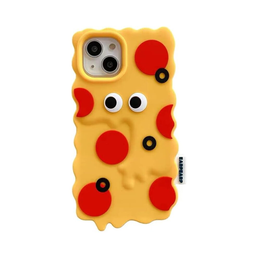 Ultra Thick Soft Silicone Case With For Apple 3D Cartoon Color Cute Lovely Fun Adorable Kawaii Kids Girls Boys ( Pizza, For Iphone13 Pro Max) Yellow 7770198200607