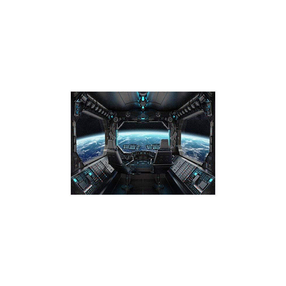 7X5ft Vinyl Spaceship Interior Background Futuristic Science Fiction Photography Backdrops Spacecraft Cabin Photo Shoot Studio Props 7770198205336