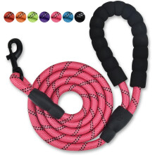 Nylon Dog Leash with Padded Handle, 5 ft Length Dog Leash for Daily Walking and Training,Fit for Medium Large Dogs