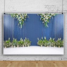 Beautiful flower wall pink flower grass wedding party decoration vinyl photo background cloth