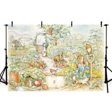 7x5ft Peter Rabbit Backdrop for Kids Birthday Party Cartoon Children Photography Background