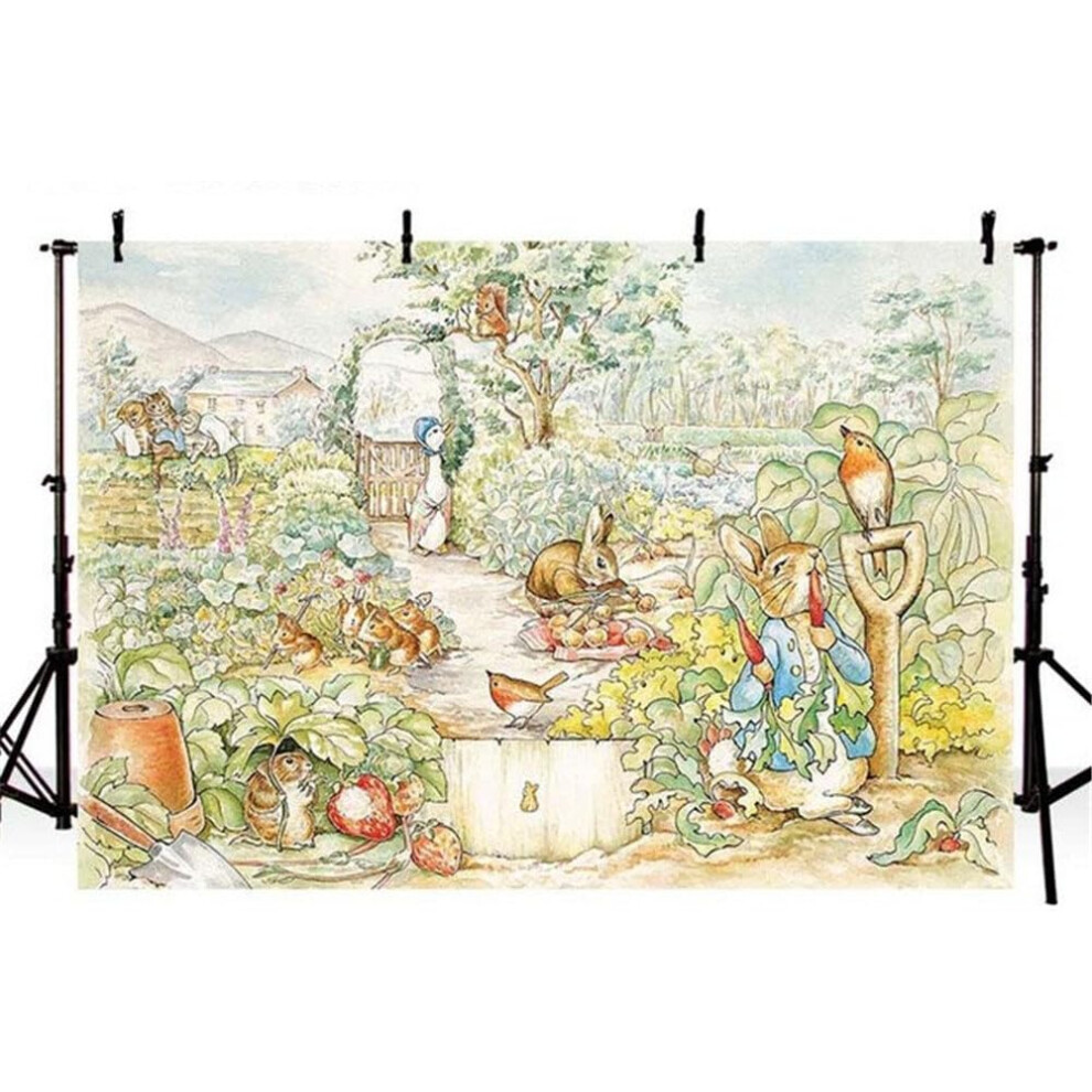 7X5ft Peter Rabbit Backdrop For Kids Birthday Party Cartoon Children Photography Background 7770198215038