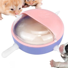 180ML Silicone Kitten Puppy Nipples Feeder Multi-mouth Pet Automatic Milk Bowls With 4 Pacifiers Milk Bottles Pets Slow Self Feeding Milks Device