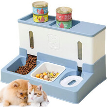 Automatic Gravity Water Dispenser,Automatic Kibble Dispenser,Water Fountain for Cat and Dog,Automatic Food and Water Dispenser for Small Pet 2 in 1