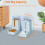 2 Pack Automatic Feeder and Water Dispenser for Small, Medium and Large Dogs, 3.8L (Gray) 2