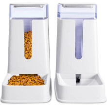 2 Pack Automatic Cat Cat Feeder - Automatic Water Dispenser for Small, Medium and Large Dogs - 3.8L - White
