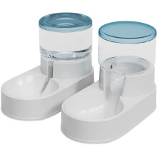 Automatic Dry Food and Water Dispenser for Cats Dogs Ideal for Precise and Comfortable Feeding Feeder and Drinker with 2.0L x 2 Capacity Blue