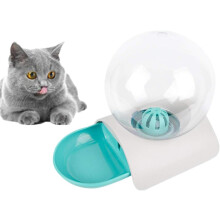 Cat Water Dispenser Automatic Cat Dry Food Dispenser Pet Water Bottle Kitten Food Feeder Dog Water Bowl Blue
