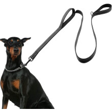 Dog Leash for Large Dogs, Traffic Padded 2 Handles for Extra Control, 6 FT Long with Reflective Stitch for Night Walking