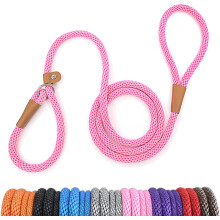 Dog Leash Slip Lead Snap Hook Rope Leash Strong Heavy Duty Braided Dog Training Leash No Pull Training Lead Leashes for Medium Large and Small Dogs