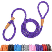 Dog Leash Slip Lead Snap Hook Rope Leash Strong Heavy Duty Braided Dog Training Leash No Pull Training Lead Leashes for Medium Large and Small Dogs