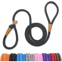 Dog Leash Slip Lead Snap Hook Rope Leash Strong Heavy Duty Braided Dog Training Leash No Pull Training Lead Leashes for Medium Large and Small Dogs