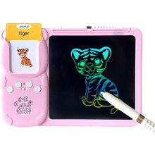 Drawing Pad Toy | Electronic Drawing Board Toy | Word Study Early Educational Toy for Writing, Reading, Spelling, and Drawing-Pink224word