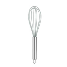 Manueller Mehrzweck-Eierschläger mit Edelstahlgriff und Silikon, Schneebesen für Kuchen, Sahne, Handmixer, Backwerkzeug (Hellgrün, 10 Zoll)