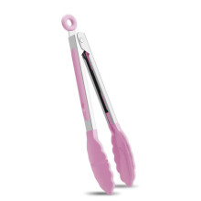 Lebensmittelclip aus 430er Edelstahl, Grillfleischclip, Steakclip, hitzebeständiger Lebensmittelclip (Pink, 7 Zoll)