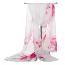 Frühlings- und Sommerschals für Damen, leicht und lang, vielseitige Sonnenschutzschals (Rosenrot)