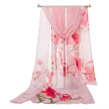 Frühlings- und Sommerschals für Damen, leicht und lang, vielseitige Sonnenschutzschals (Pink)
