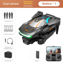 A88 Optical Flow Drone Dual Camera Aerial Photography Quadcopter Remote-Controlled Aircraft (Black, Dual Electric Version)