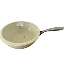 Kleine weiße Pfanne, Pfanne mit flachem Boden, multifunktionale Antihaftpfanne, Schale aus Porzellan, integrierte Pfanne zum Braten und Rühren