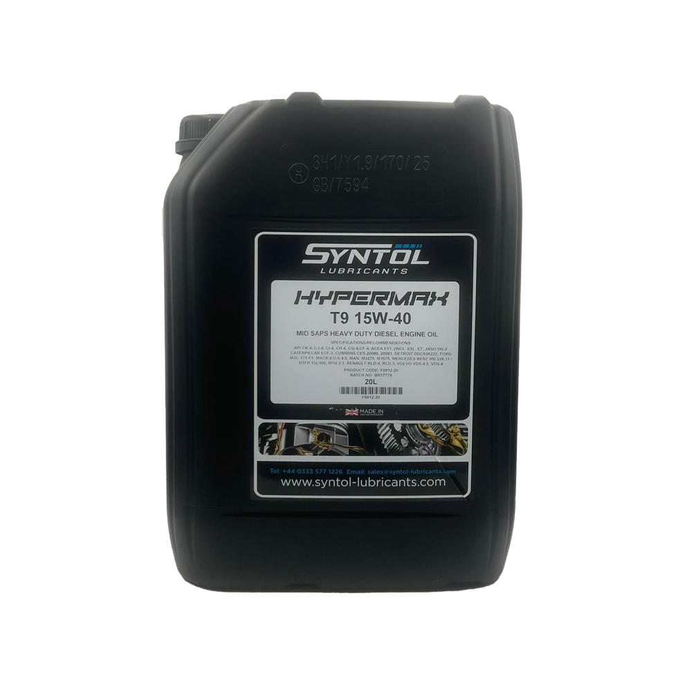 Syntol Hypermax T9 15W-40 Heavy Duty Diesel Synthetic Engine Oil 20L