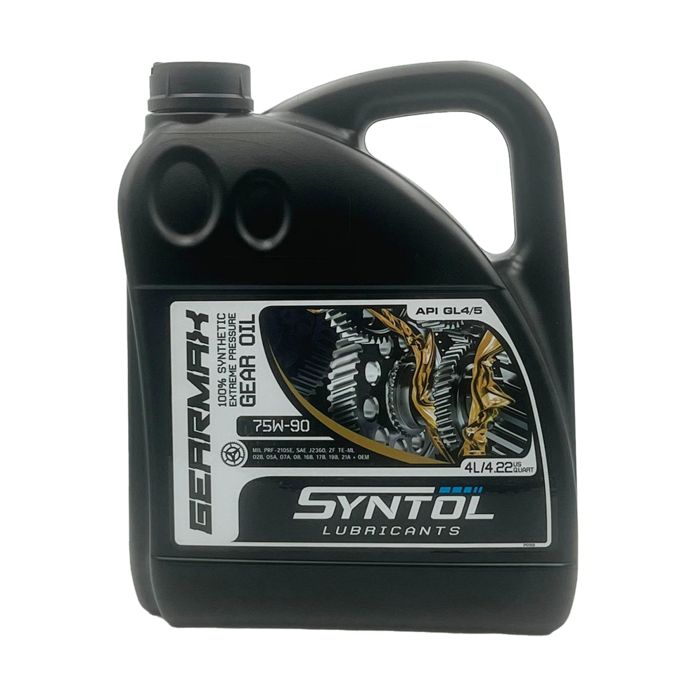 Syntol Gearmax 75W-90 Fully Synthetic Axle & Transmission Fluid API GL-4 GL-5 4L