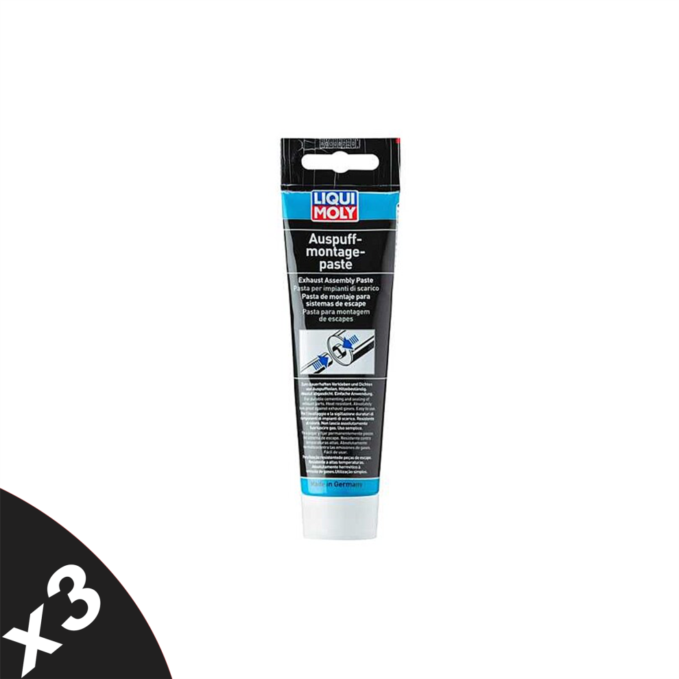 Liqui Moly Exhaust Assembly Paste Permanent Heat-Resistant Sealant 3X150g 5056820577326