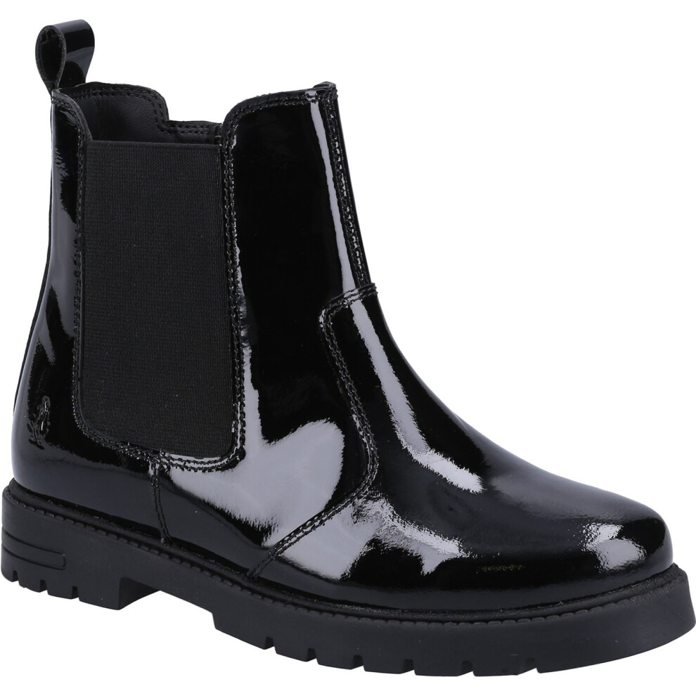 Hush Puppies (, 6 (Adults')) Laura Patent Snr Leather Girls's Boots Black