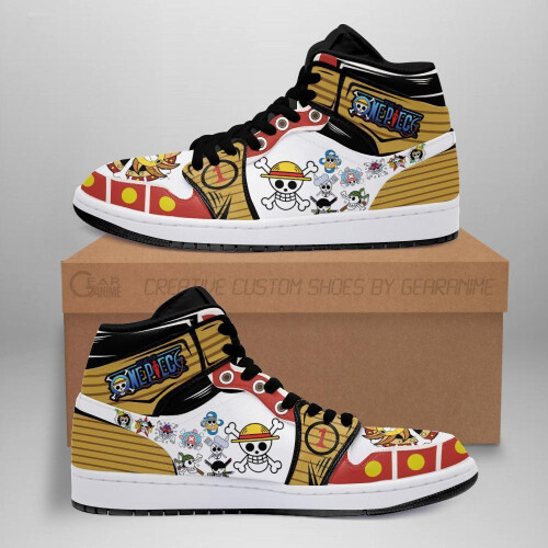 (6) straw hat jolly roger one piece anime sneakers