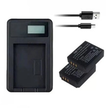 Charger & 2X Batteries Panasonic Lumix DMC-TZ1 DMC-TZ2 DMC-TZ3 DMC-TZ4 DMC-TZ5