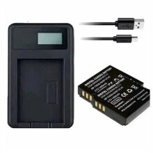 Charger & 2X Batteries Panasonic DMC-FX50 DMC-FX100 DMC-FX150 DMC-FX180
