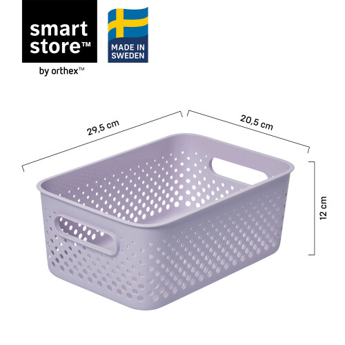 (Lavender) SmartStore Essence Medium Organiser Storage Basket 5.6L,3Pack 1