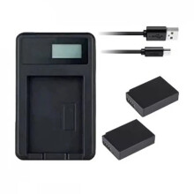Charger & 2X Batteries Canon EOS 1100D 1200D 1300D 2000D 4000D Kiss X50 Kiss X70