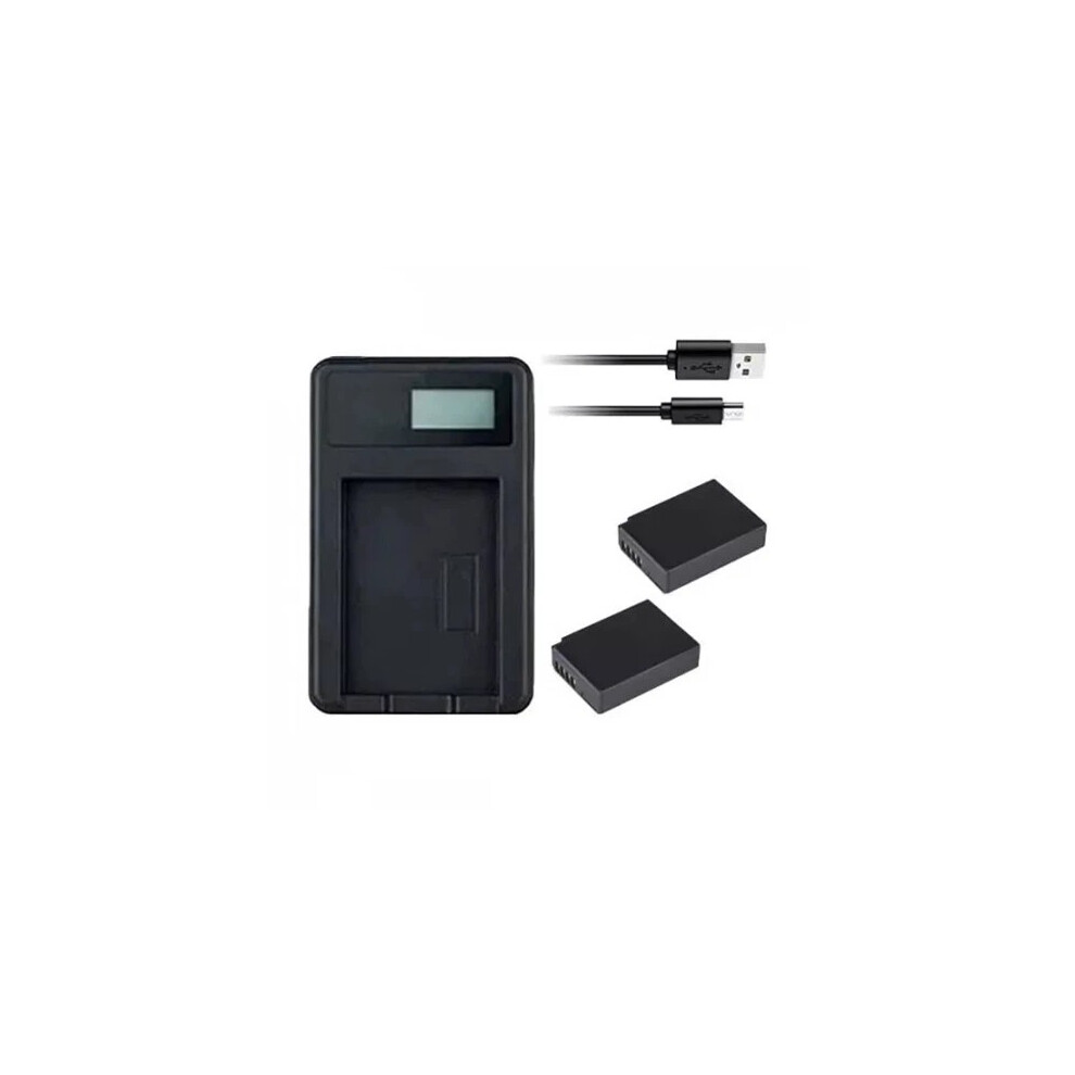 Charger & 2X Batteries Canon EOS 1100D 1200D 1300D 2000D 4000D Kiss X50 Kiss X70