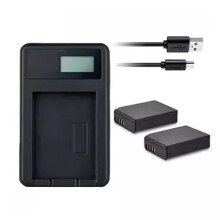 Charger & 2X Batteries Canon EOS 100D Kiss X7 EOS M M2 M10 M50 M50 Mark II